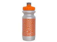 Фляга 0,6 Green Cycle STRIPES с большим соском, silver nipple/ orange cap/ Silver bottle